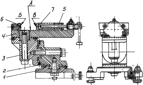 Рис.1. Габаритный чертеж тисков ВЗ-318.П16