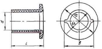 Рис.1. Чертеж полиэтиленовых втулок серии В (ТУ36-1899-80)