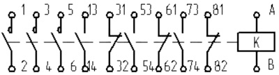 Рис.1. Схема электрическая контакторов ПМЛ-8102