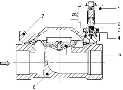 Рис.2. Схема клапана соленоидного ODE 21W5ZE350