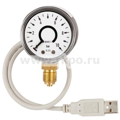 Манометр с трубкой Бурдона PGT10 USB фото 1